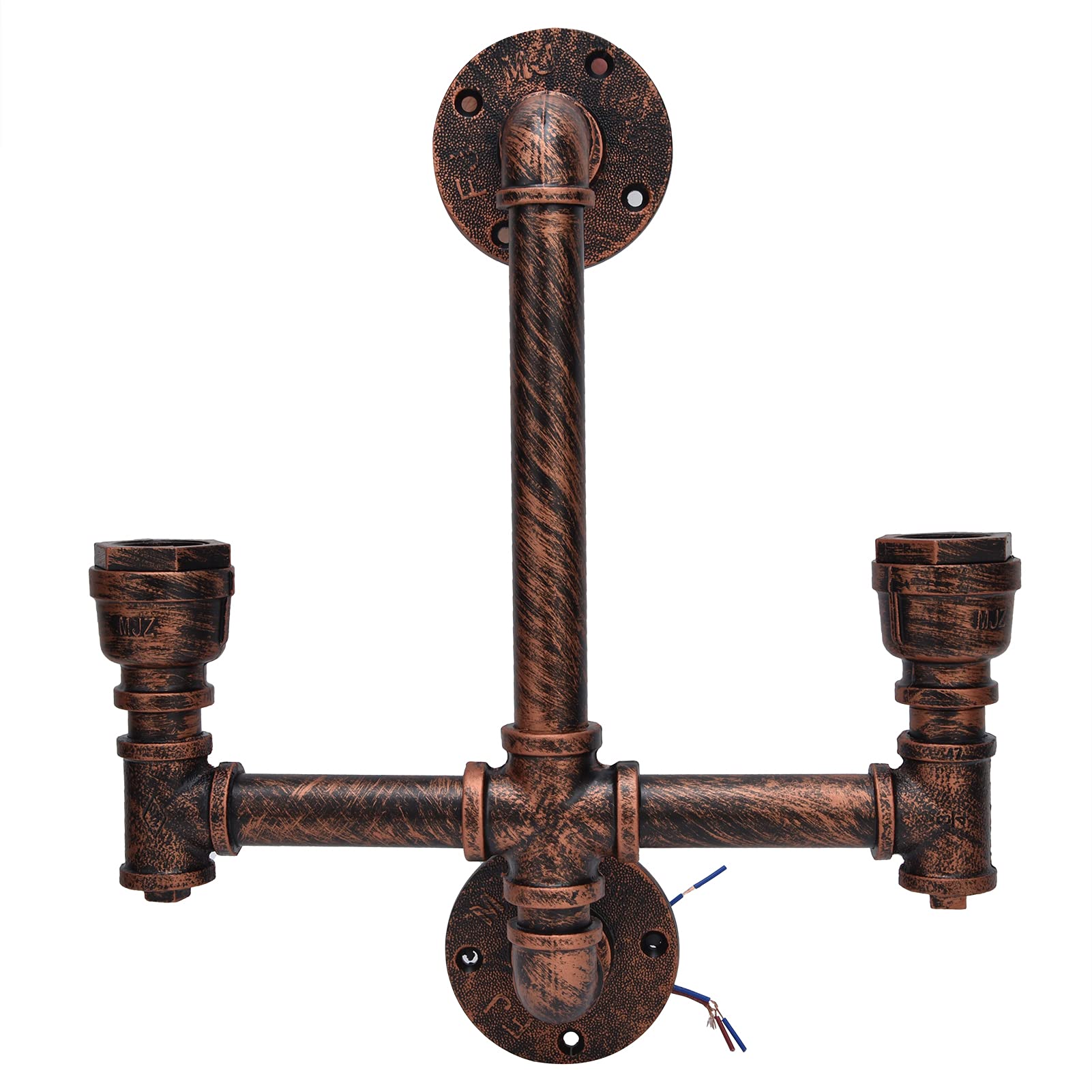 YWBL-WH Lampada da Parete Steampunk a Doppia Testa, Applique in Tubo di