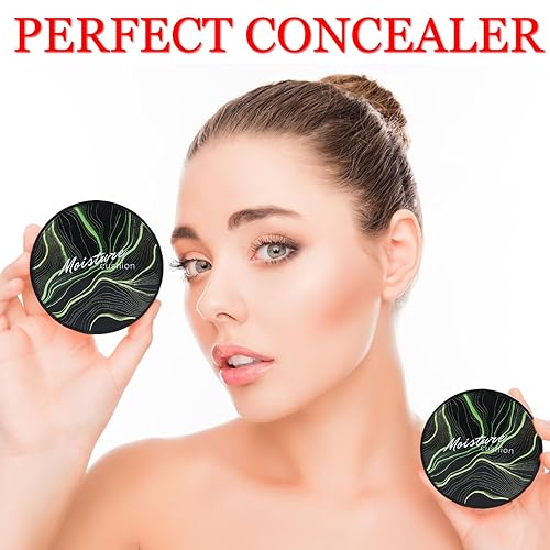 Miniatura 7 de CAHIUYOA 2 piezas de cojín de aire de cabeza de hongo CC crema BB crema de hongo base de cobertura completa, maquillaje de larga duración hidratar