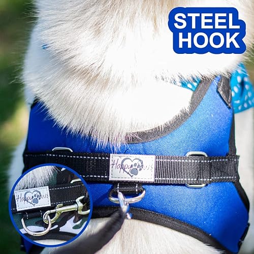 Miniatura 6 de Arnés para perro, sin tirones, sin estrangulamiento, reflectante, ajustable, suave arnés para perro con asa
