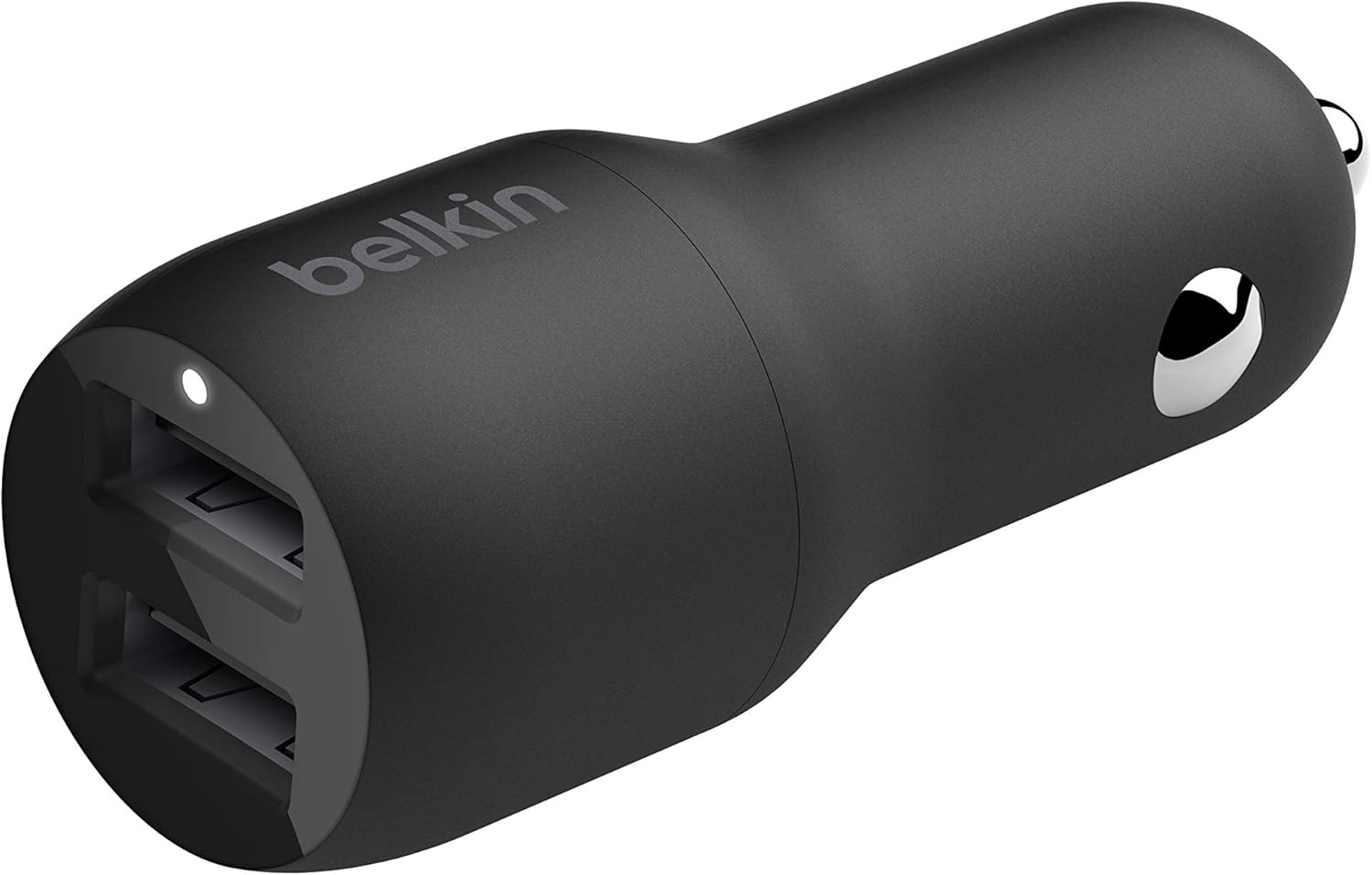Belkin Dual USB Car Charger 24W + Lightning Cable (Boost Charge Dual Port Car Charger, 2-Port USB Car Charger) iPhone Car Charger, iPad Car Charger, AirPods Car Charger (CCD001bt1MBK), Black : Everything Else