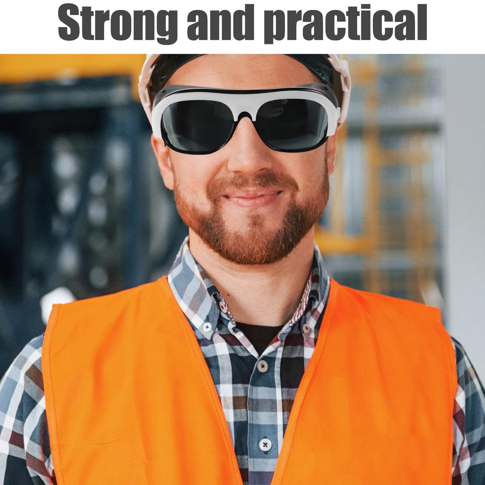 10 Gafas de Seguridad para Soldar Lentes de Alta Definición, Ajuste Cómodo Almohadillas Nasales y Ganchos para Oreja, Resistentes y Compatibles de Soldadura para Profesionales