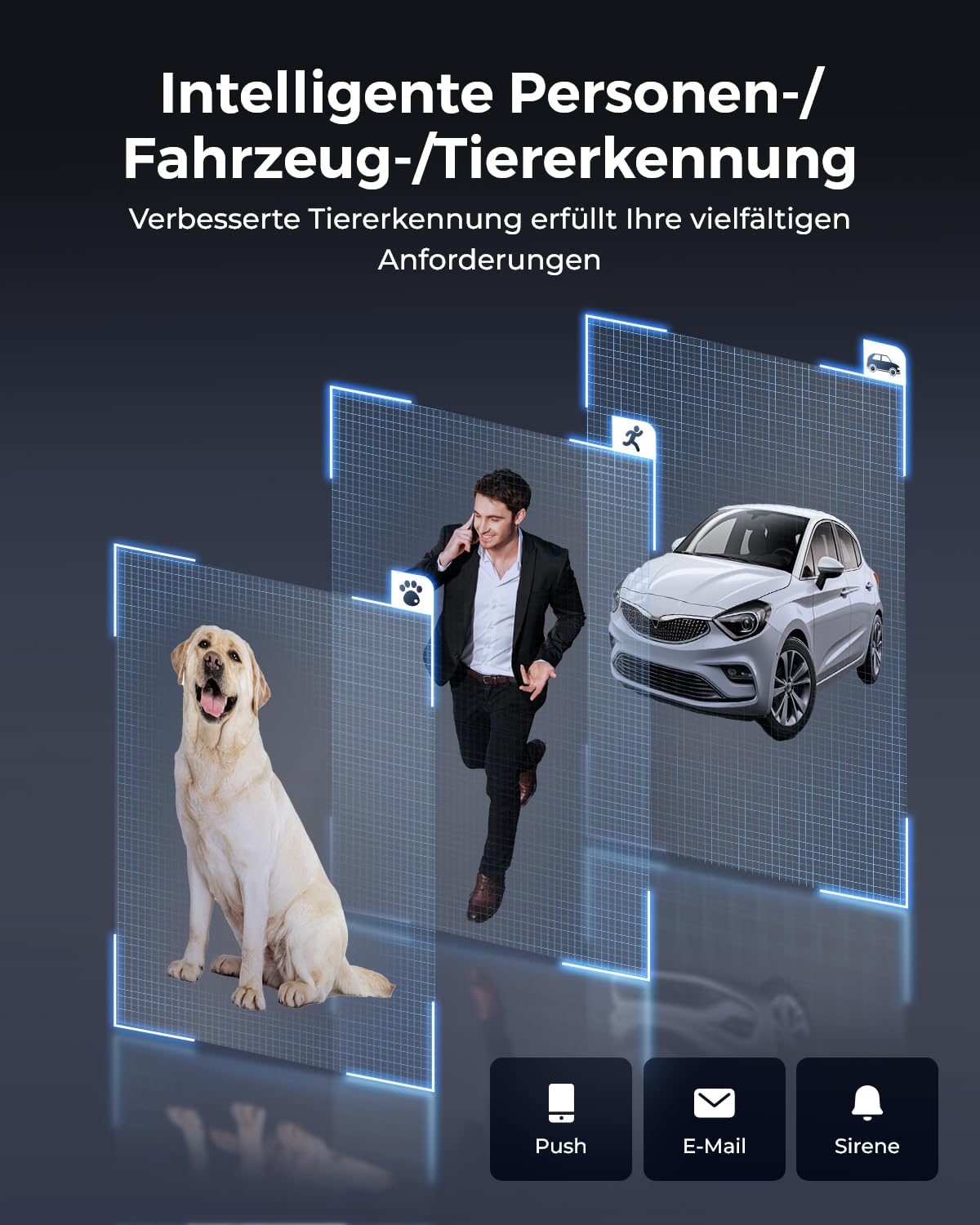 Reolink 4K 8MP UHD PTZ Outdoor Überwachungskamera PoE mit 5X 3D optischem Zoom, Auto-Tracking, Farbnachtsicht, smarte Personen-/Fahrzeug-/Tier-Erkennung, Zwei-Wege-Audio, 24/7 Aufzeichnung, RLC-823S1