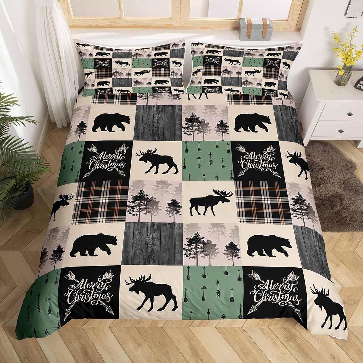 Erosebridal Rustic Bear Deer Bedding Set, Farmhouse Cabin Decor