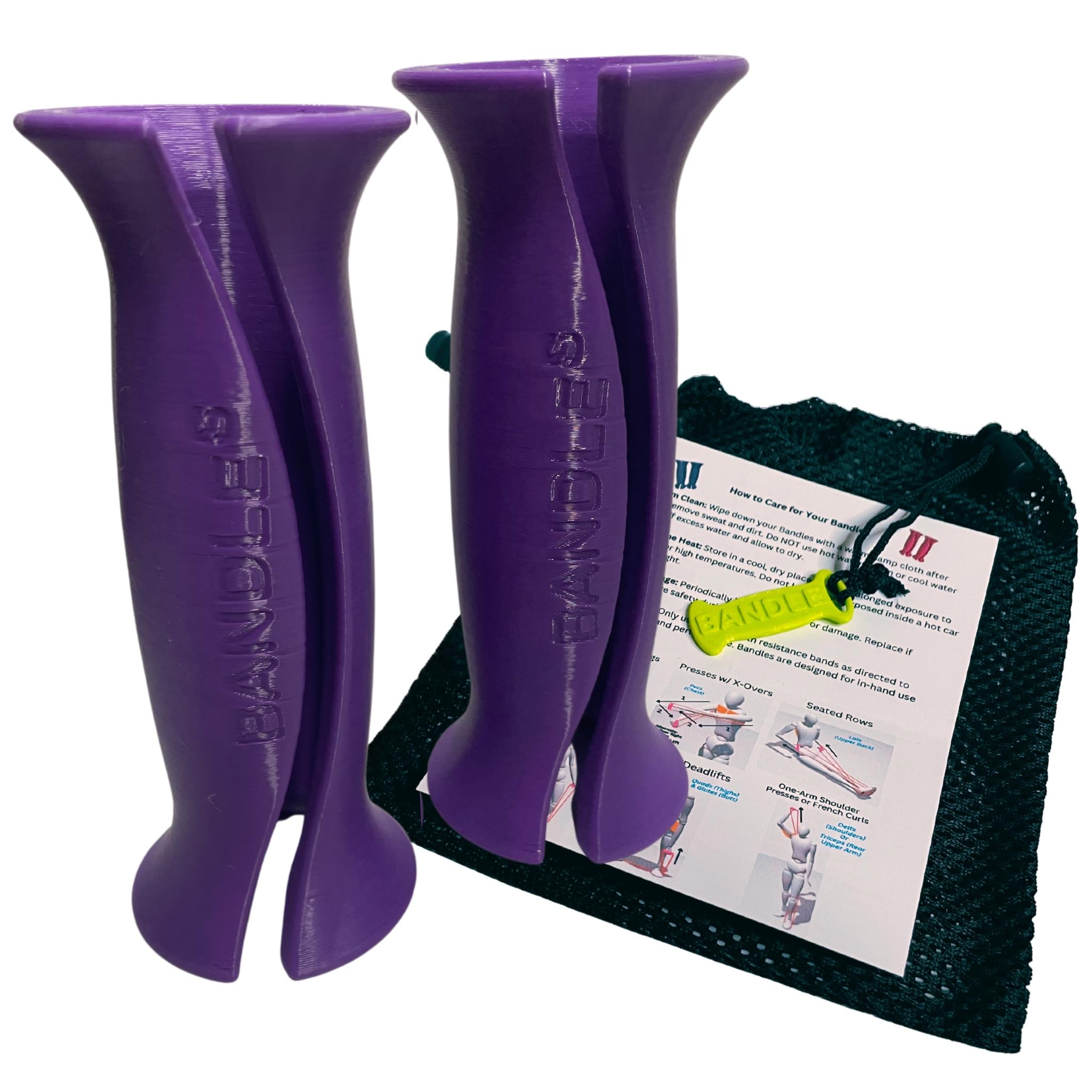 Bandle™ - True Ergonomic Handles for Resistance Bands | Unleash The Full Potential of Pain-Free, Full-Body Workouts | Durable & Comfortable for