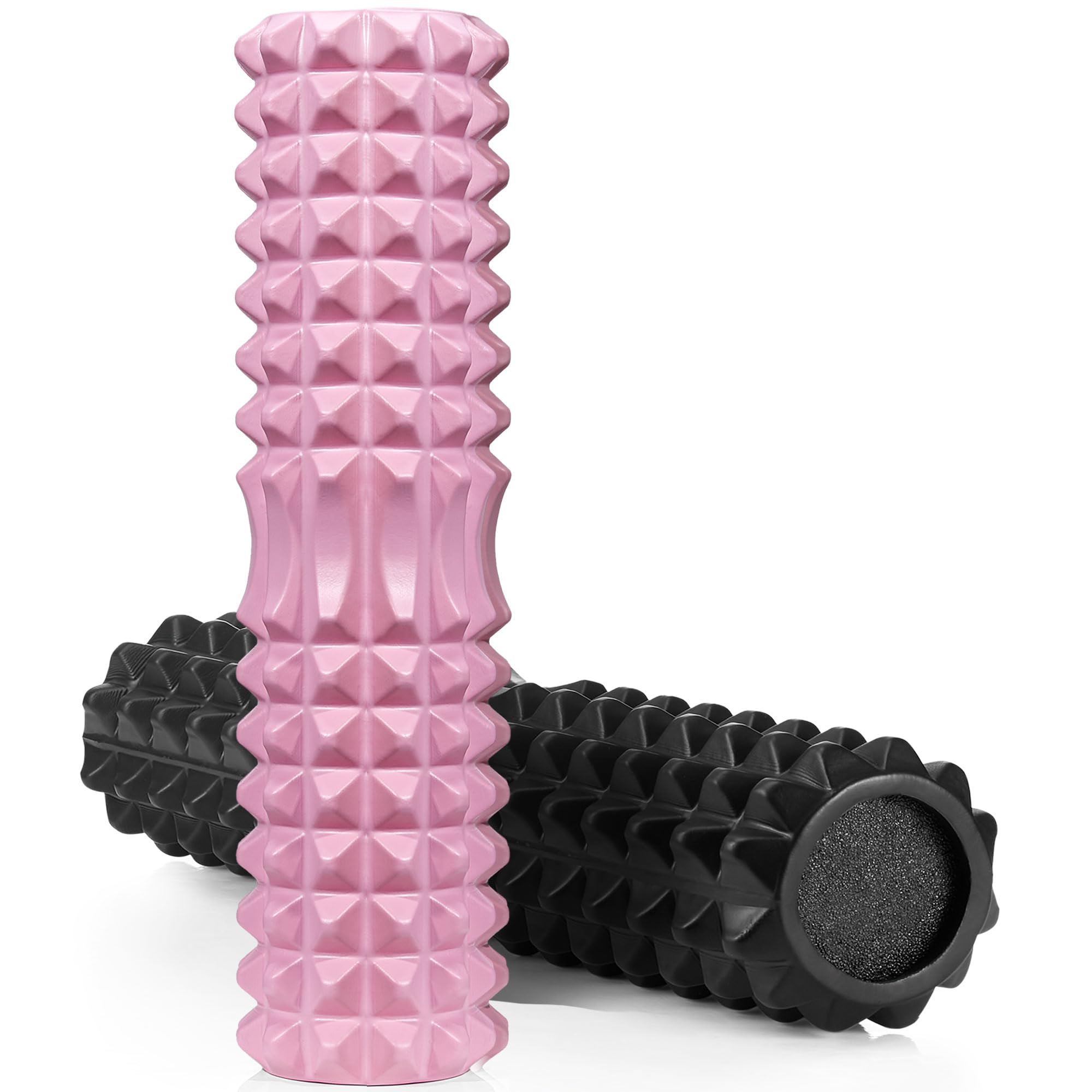 Trigger Point Foam Roller for Muscle Massage in Gym | Deep Tissue Foam Roller for Back Pain | Gym Massage Roller for legs for Runners - Pink