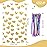COQOFA 100Pcs 7X12IN Gold Heart Cello Cellophane Treat Bags Gift Party Favor Clear Candy Cookie Plastic Poly Goodie Storage with Twist Ties for Baby Shower, Valentine, Birthday, Wedding, Decorations
