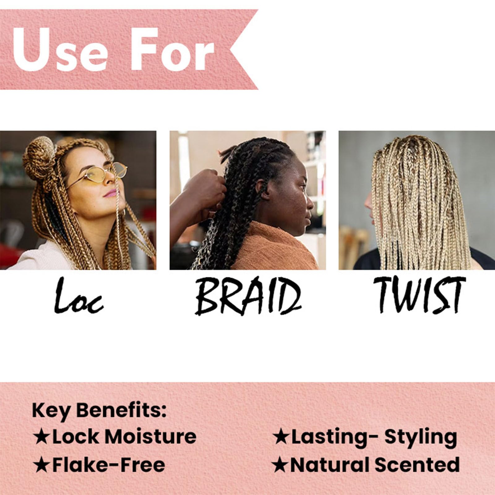Joyeee Braiding Gel, 485ml Edge Control Braid Styling Curl Gel for Afro Hair Curly Hair No White Residue - Image 4