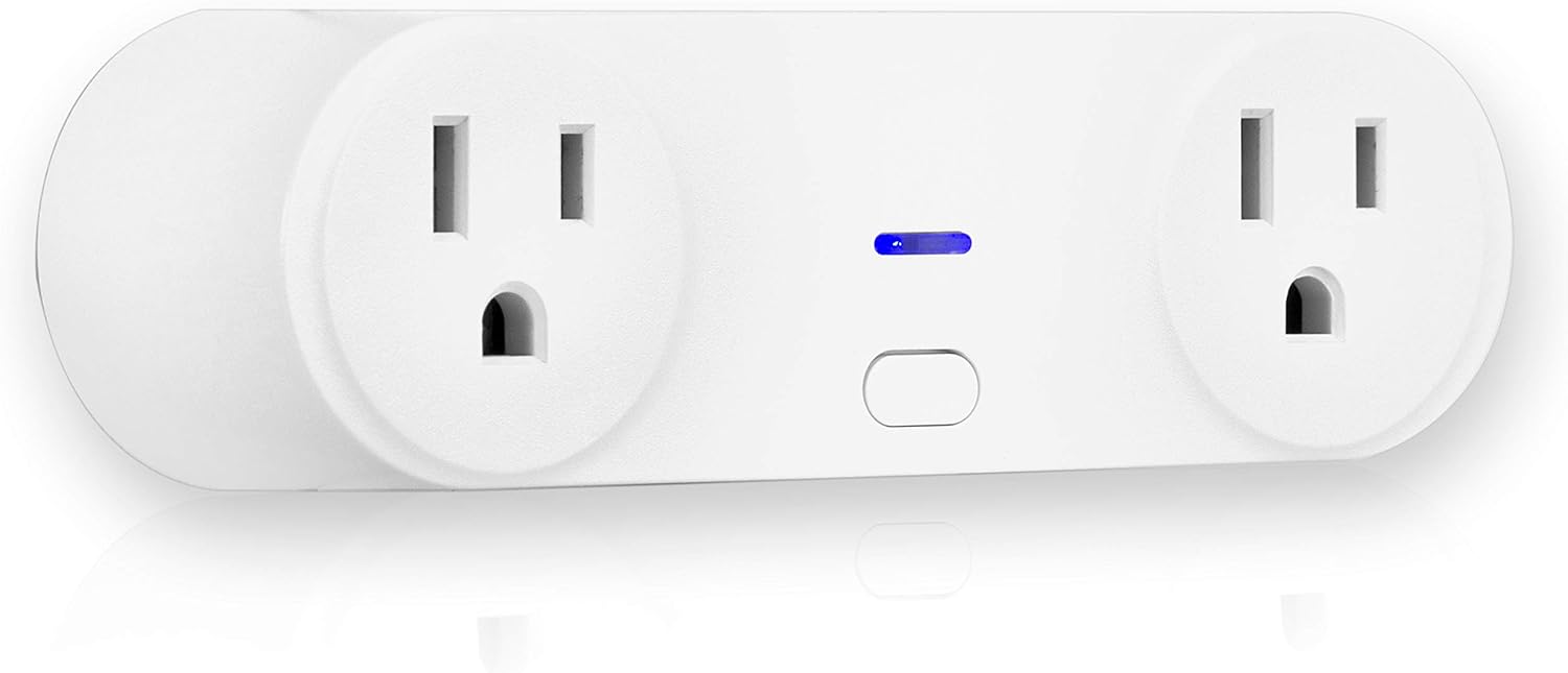 Enbrighten, White, WiFi Smart Light Switch, Indoor Oval PlugIn, 2