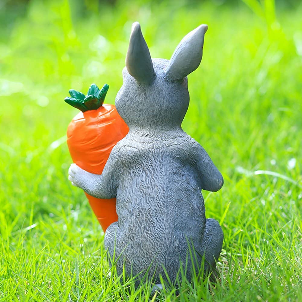 Stampi In Silicone Per Dolci Coniglio Pasquale Da 15,2 Cm, Statuetta In Resina Con Carota, Per La Casa, Centrotavola, Ornamenti, Statuette Di