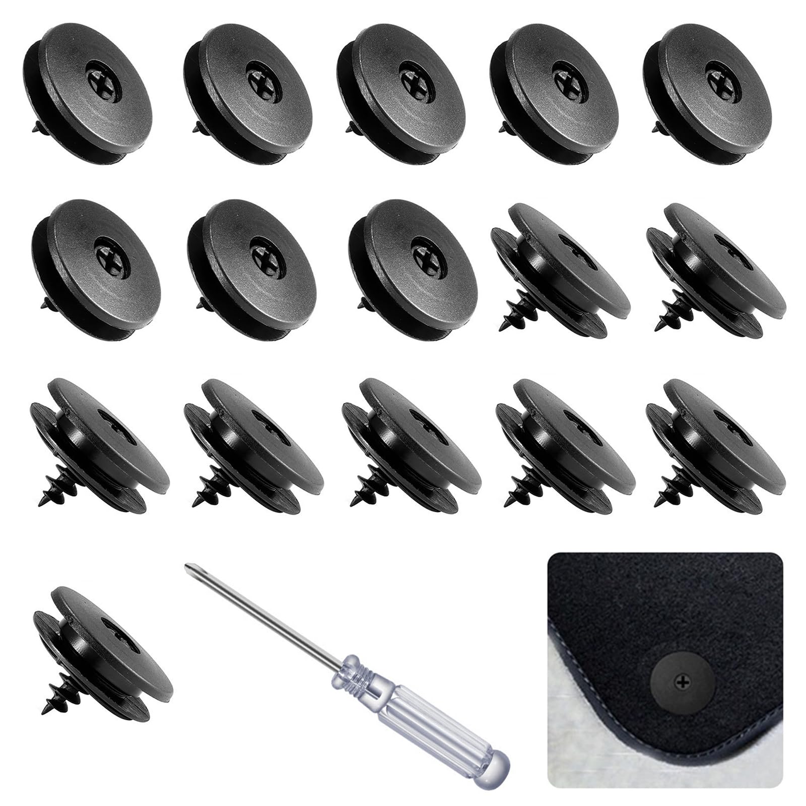 Clip Universali per Tappetino Auto,Clip di Supporto per Tappeti,Auto Tappetino Fermo,Set Fissaggio Per Tappetini,Clip Per Tappetino Per Auto,Tappeto Morsetto Fisso,Supporto Antiscivolo (10 Pezzi