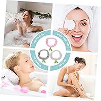 Vista 8 de 3 diademas elásticas para el cuidado de la piel con brotes de frijoles, diadema de spa hinchada, diademas elásticas de maquillaje, diadema