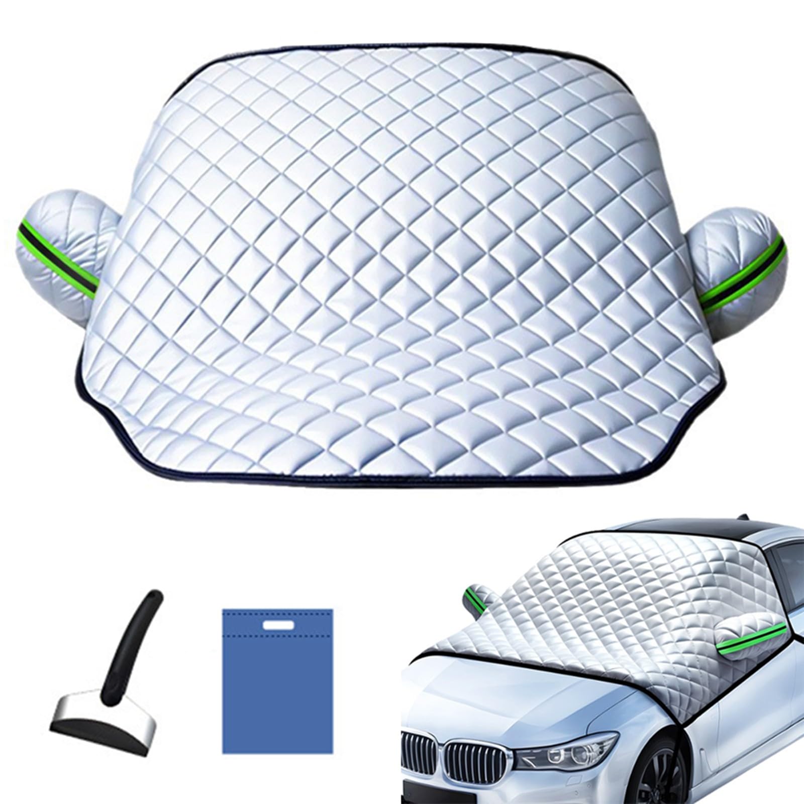 Frontscheibenabdeckung Schneeschutz für Skoda Fabia (1999-2022), Auto Windschutzscheibe Abdeckung Eisschutzfolien Frost Guard Winter EIS Frost Staub Sonne, Silber