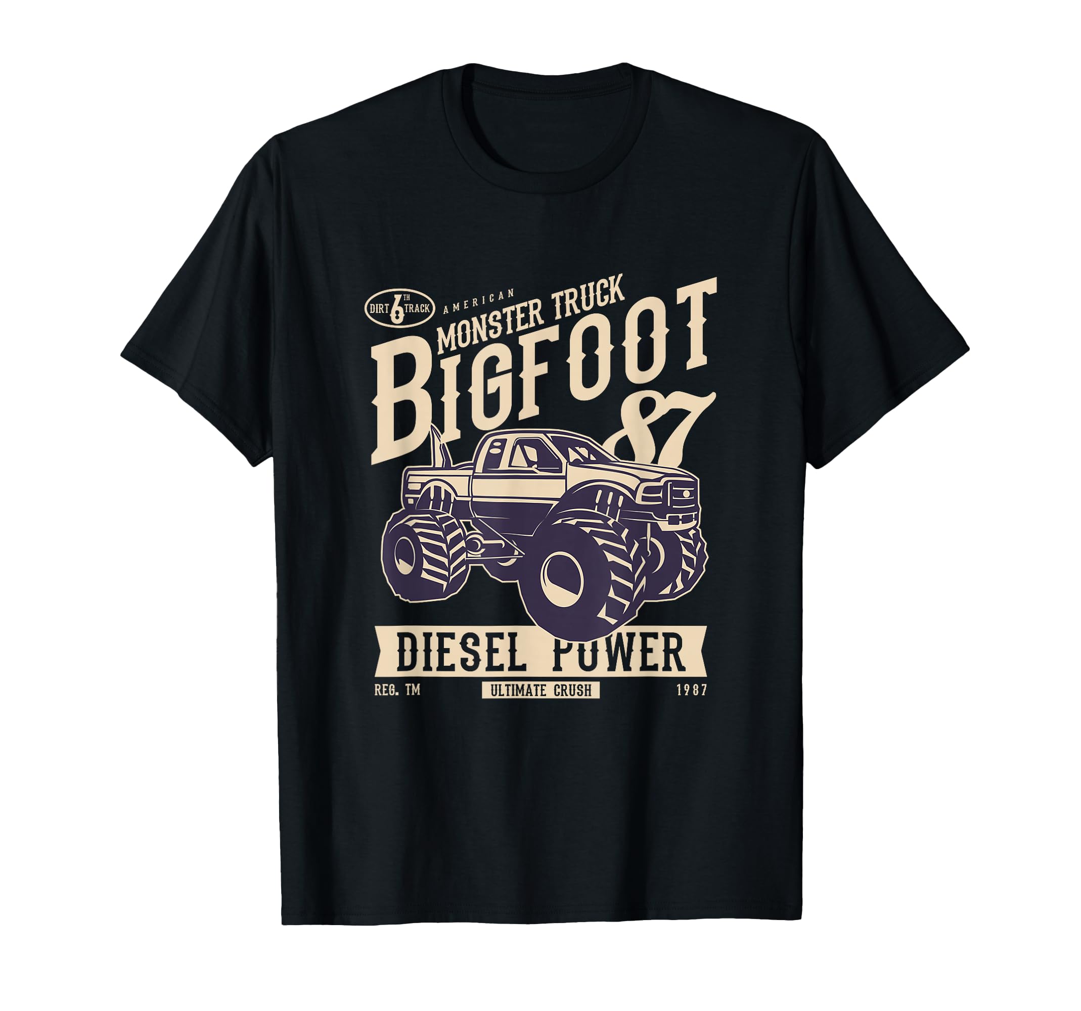 Retro Monster Truck Diesel Power Off-Road Gift T-Shirt