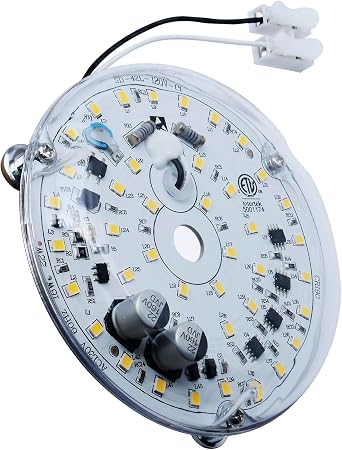 4in Ceiling Fan LED Light Replacement Panel 18W 6000K 2200LM Dimmable ETL Certified PCB Board for Home Lighting White 6000K