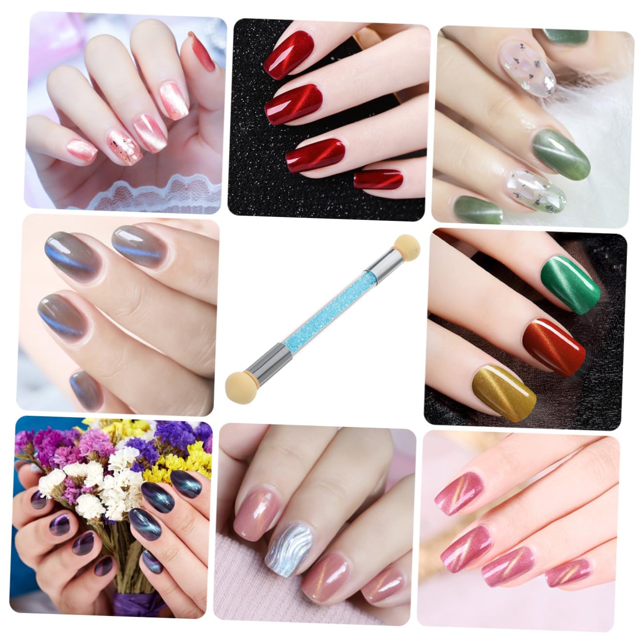 FRCOLOR 3 pennelli per unghie in acrilico, per manicure