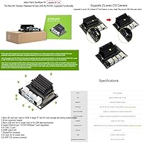 Vista 3 de Latest Jetson Nano Developer Kit (B01) Small Powerful Computer for AI Development Board + 7 inch IPS Touch HDMI Screen LCD Display Micro Card 64GB