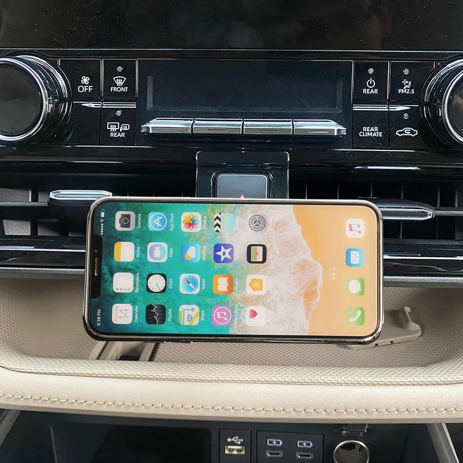Car Phone Holder Fit for Toyota Highlander 2020-2025(Not for Grand Highlander/Platinum) Upgraded Phone Mount Magnet Custom,Air Vent Invisible Car Phone Cradles Mini Size Adjustable