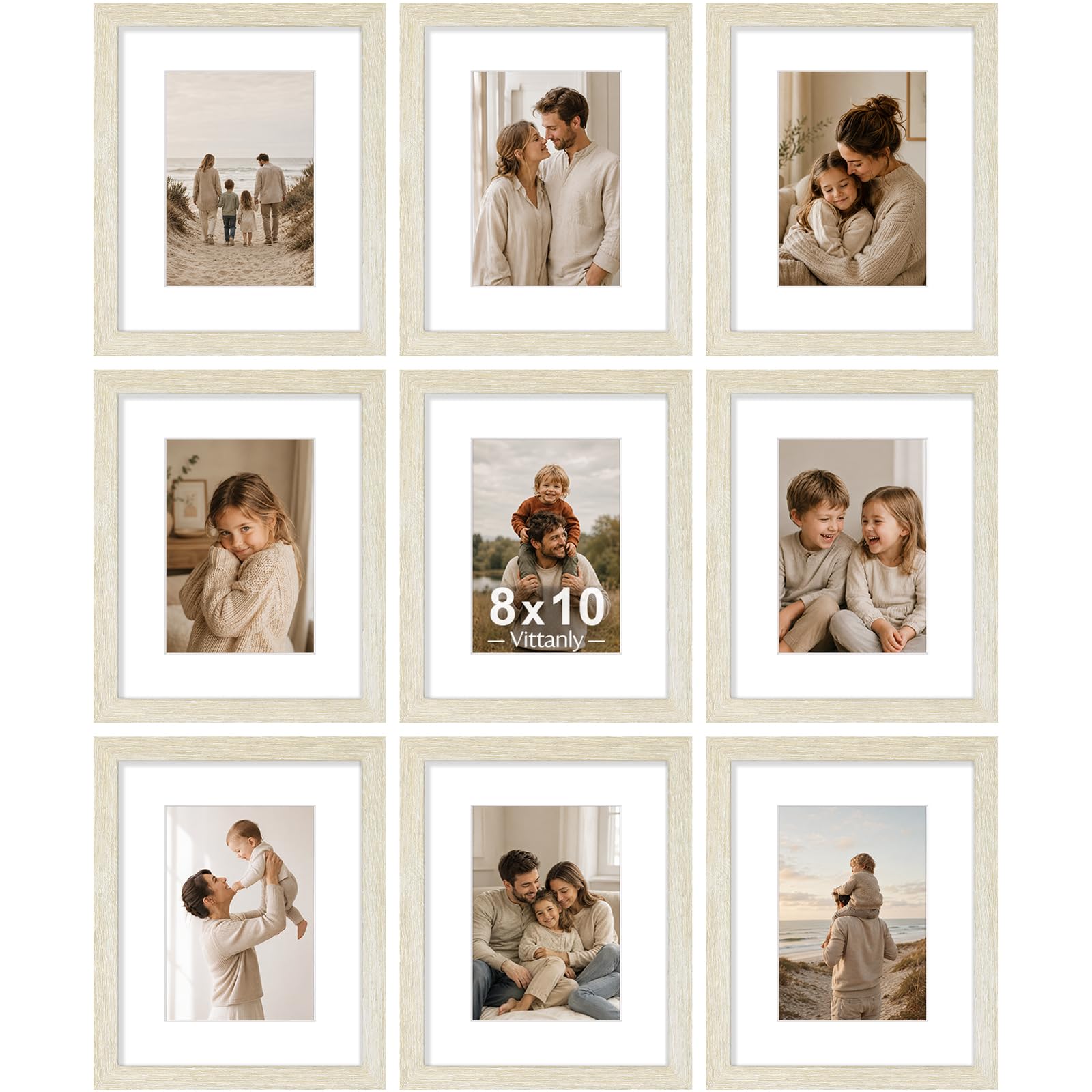 Amazon.com - Vittanly 8x10 Picture Frames Set of 9 for Wall Mount
