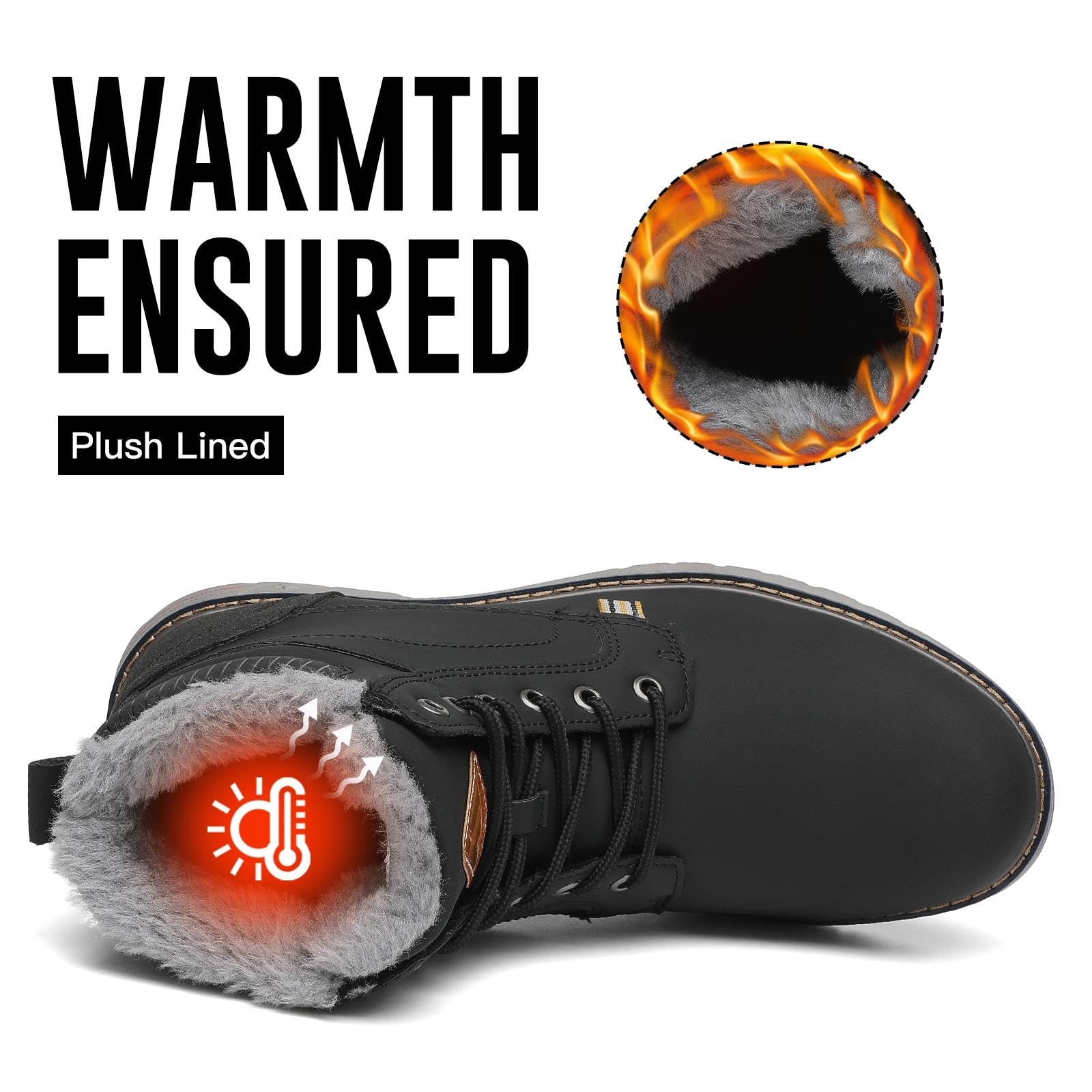 Mishansha Scarpe Uomo Stivaletti da Trekking Eleganti Scarpe da Ginnastica Stivali da Escursionismo Invernali Impermeabile Outdoor