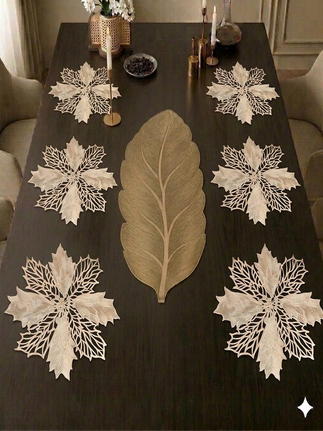 Gold Leaf Placemats - Waterproof & Heat Resistant -22