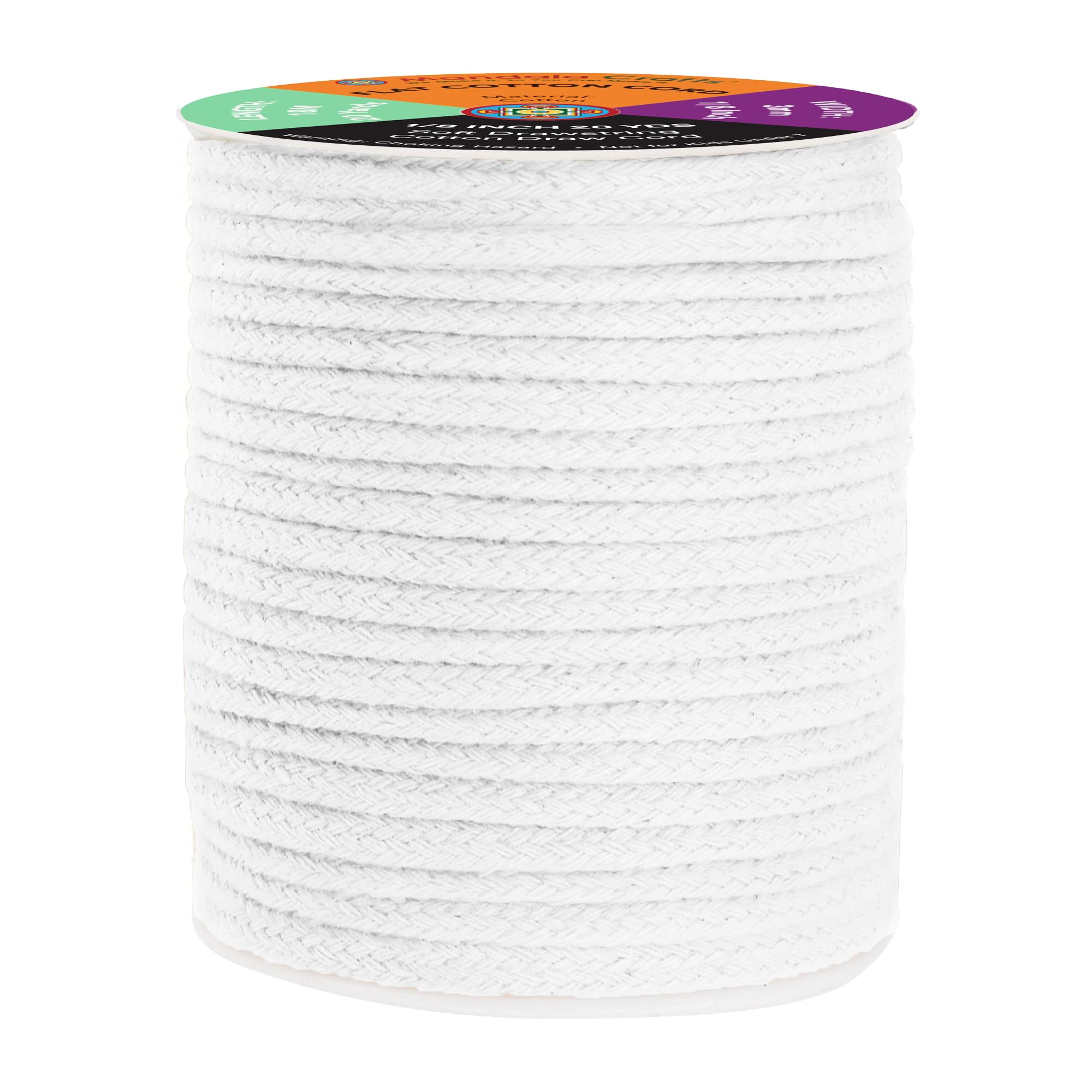 Amazon.com: Mandala Crafts White Flat Drawstring Cord Drawstring