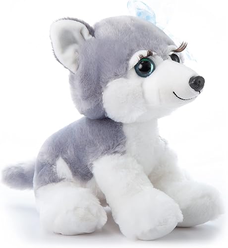 Miniatura 8 de The Petting Zoo, Lash'z Husky - Animal de peluche, regalos para niñas, perro husky de peluche de 10 pulgadas