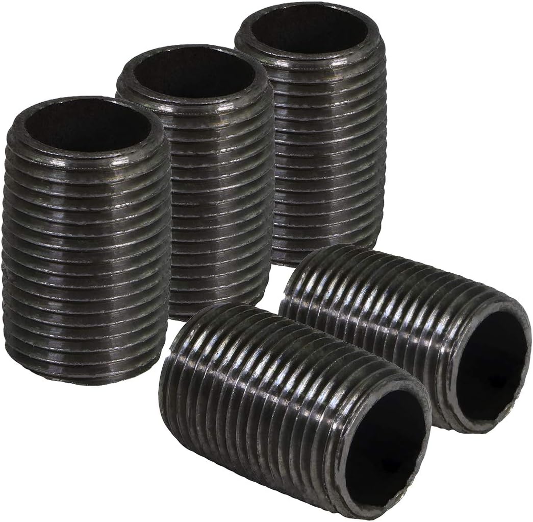Everflow Supplies NPBL3800-5 Black Nipple Pipe, 1/8 x 1,