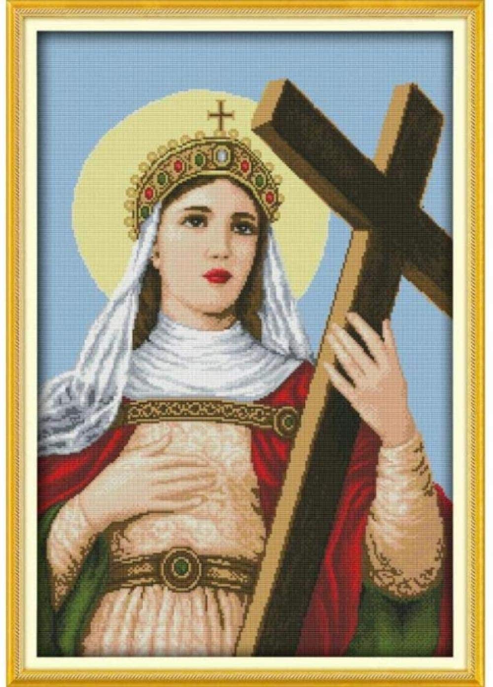 NA/ Kit Punto Croce Set da Ricamo arazzo della dea delle Figure religiose 44 x 62 cm Include Filo di Cotone multifilo [] Bordado con aguja 5D HD cod 535