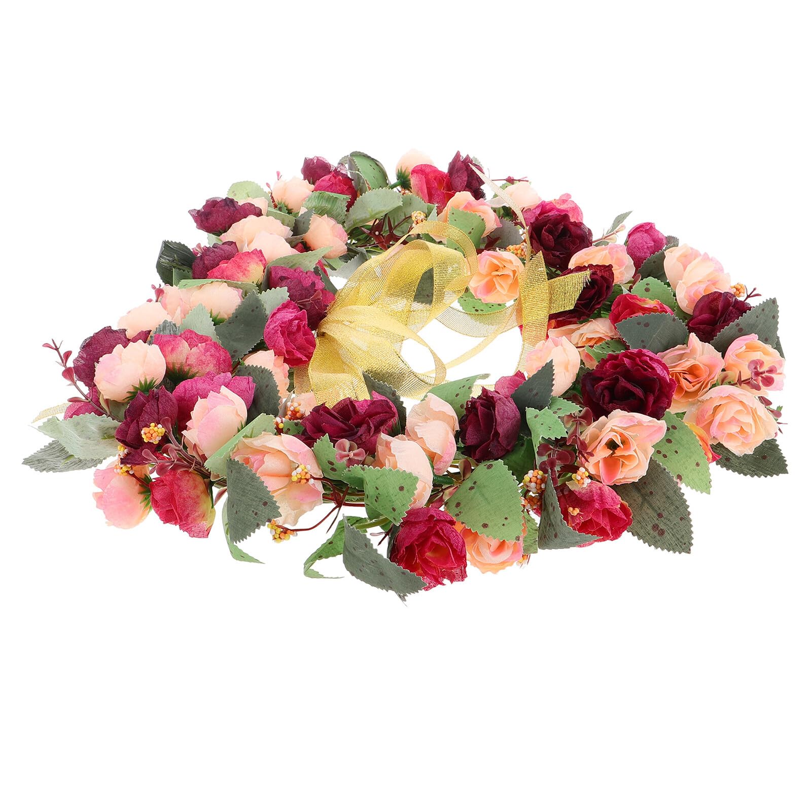 Couronne de fleurs artificielles cœur Ciieeo en soie pour déco mariage