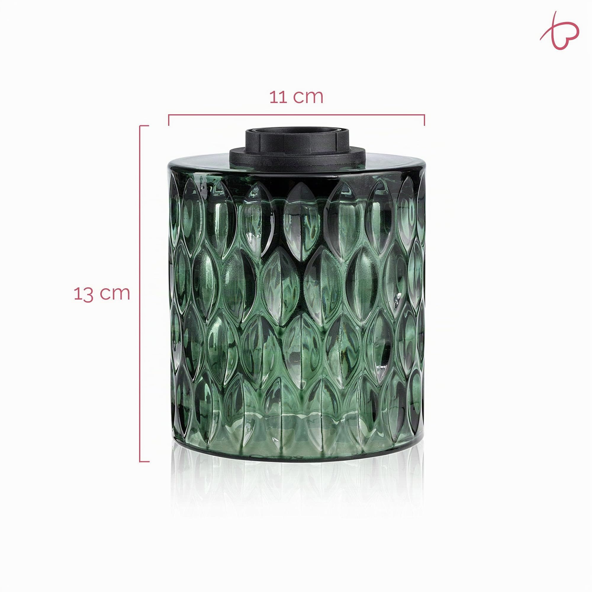 Pauleen 48023 Tavolo Crystal Magic Max. 20W E27 Lampada da Comodino Verde 230V Vetro Senza Lampadina