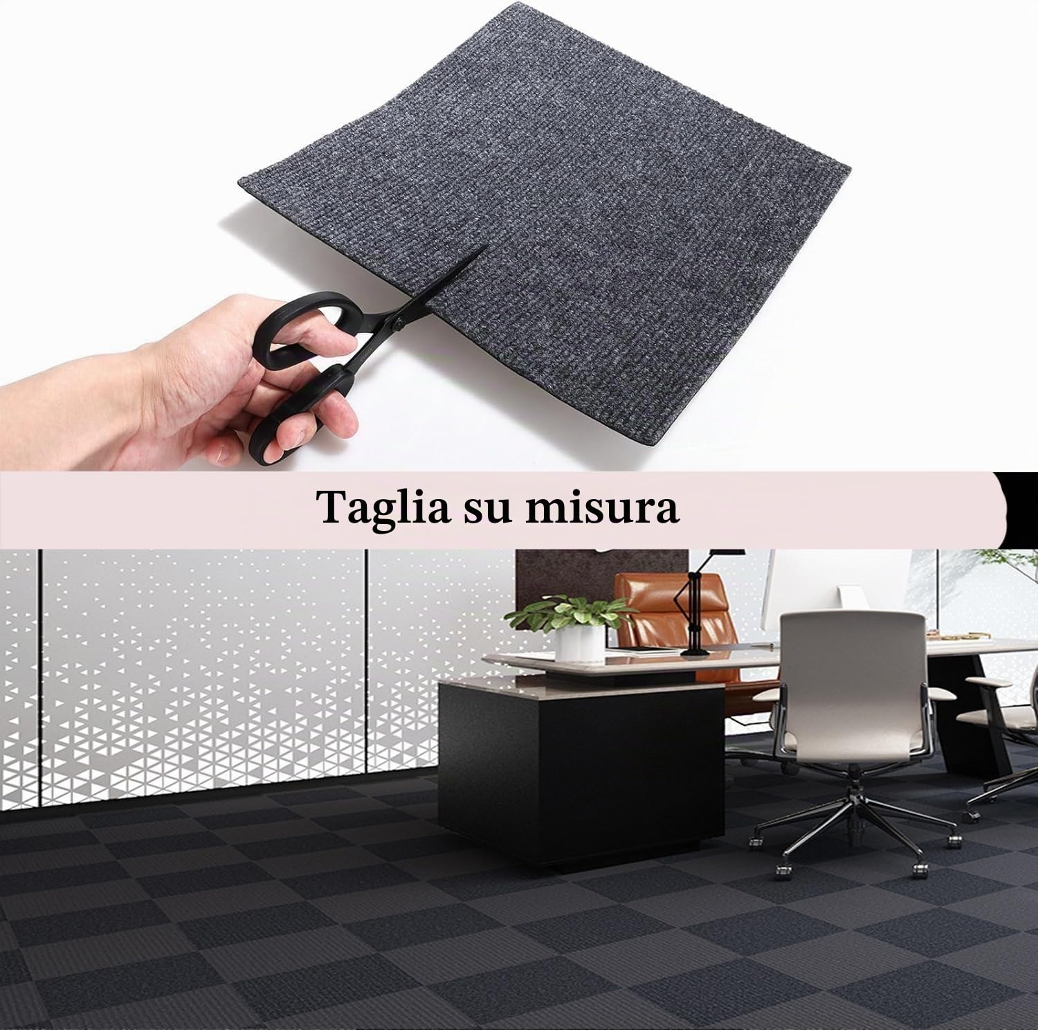 KAHEIGN 30 Pezzi Piastrelle Autoadesive per Moquette, 30CM x 30CM Piastrelle per Pavimenti Facili da Staccare e Incollare Piastrelle per Moquette Resistenti e Antiscivolo per Ufficio (Grigio Scuro)