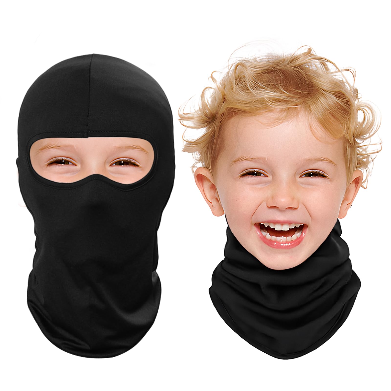 Pukavt 1-3 Pack Kids Balaclava Ski Mask for Boys and Girls UV Protection Windproof Scarf for Winter Snowboard