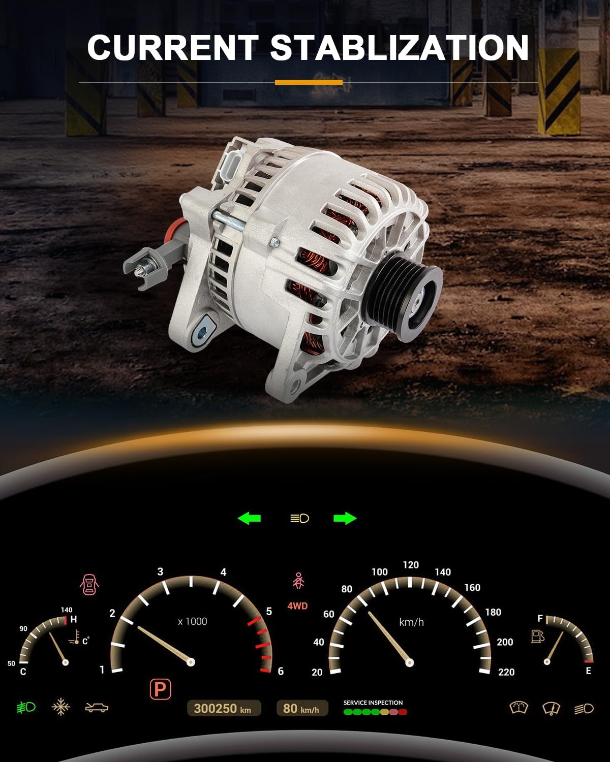 ROADFAR New Alternator Compatible 2004 for Ford for Escape Limited 2.0L,2001 2002 2003 2004 for Ford for Escape XLS/XLT 2.0L,2002 for Ford for Focus Base 2.0L, OE 8260N, 8264N