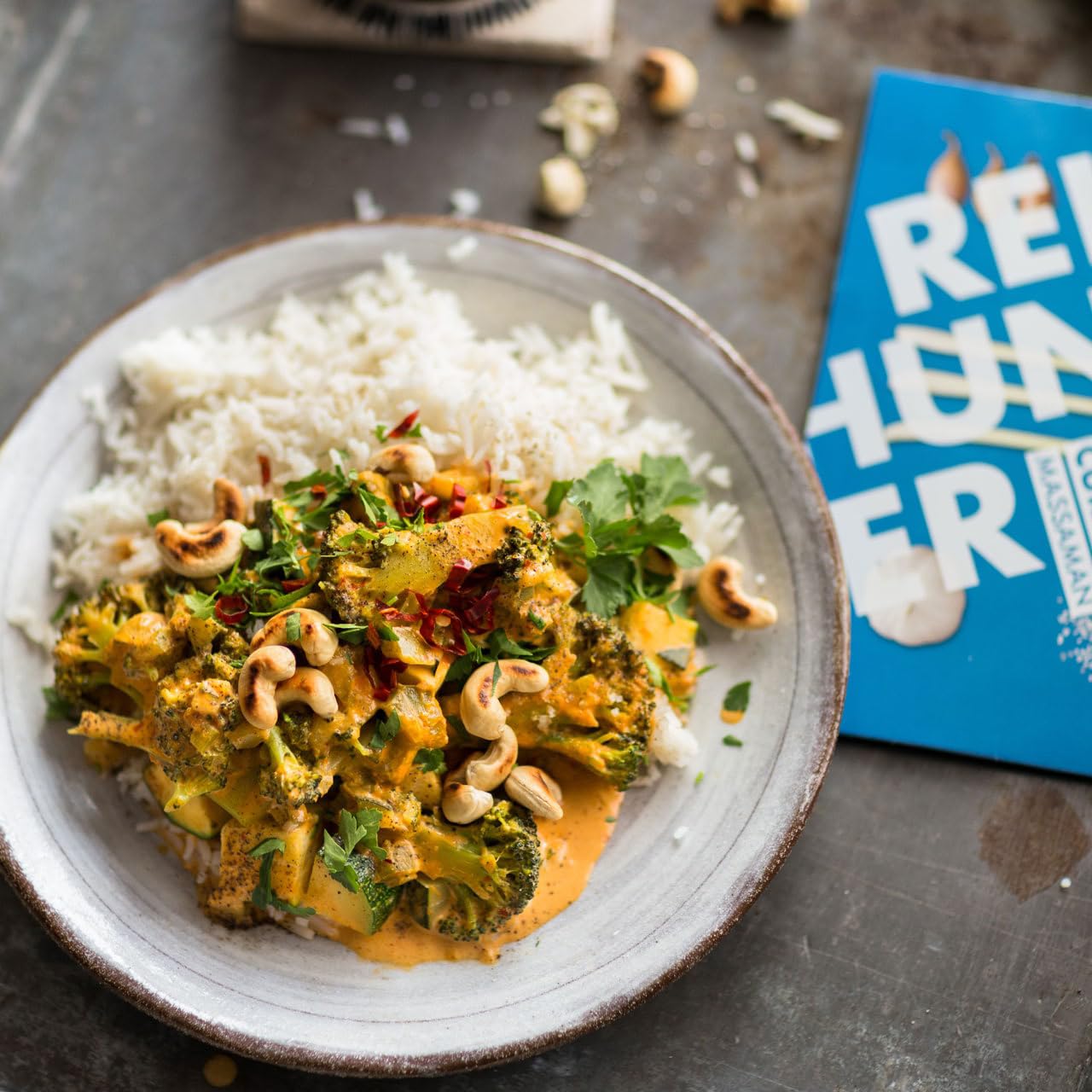 Reishunger Juego de Pastas de Curry Tailandés 5 x 50g - Pasta de Curry Roja Amarilla Verde Massaman Panang - Vegano