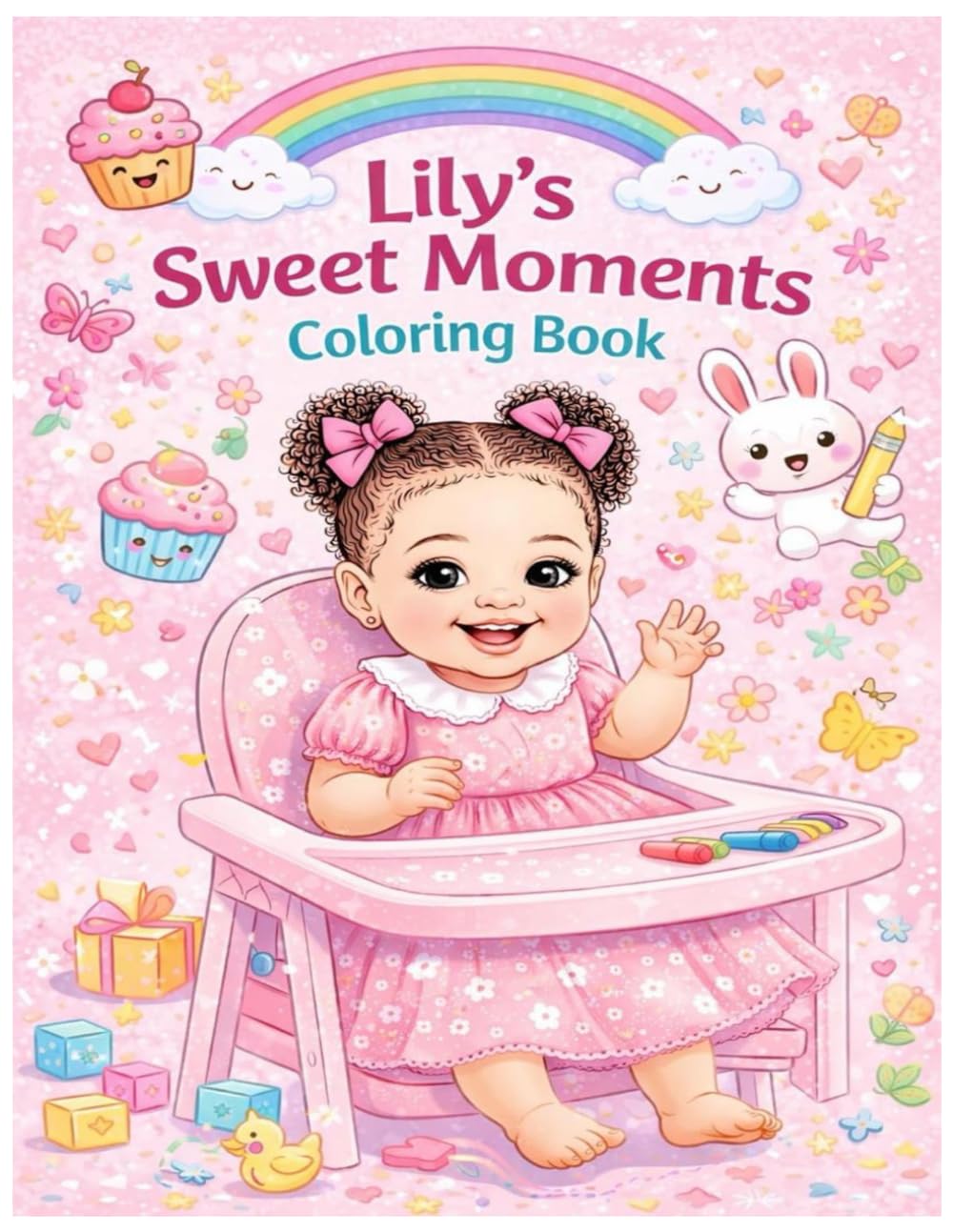 Lily’s Sweet Moment Coloring Book: A Super Cute and Easy Coloring Book for girl’s ages 3-6 Big simple Pages for Little Artists