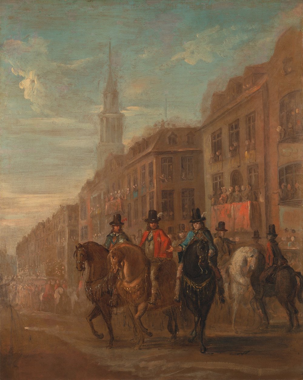 William Hogarth Restoration Procession grand format mat pour habiller un grand mur sans reflet
