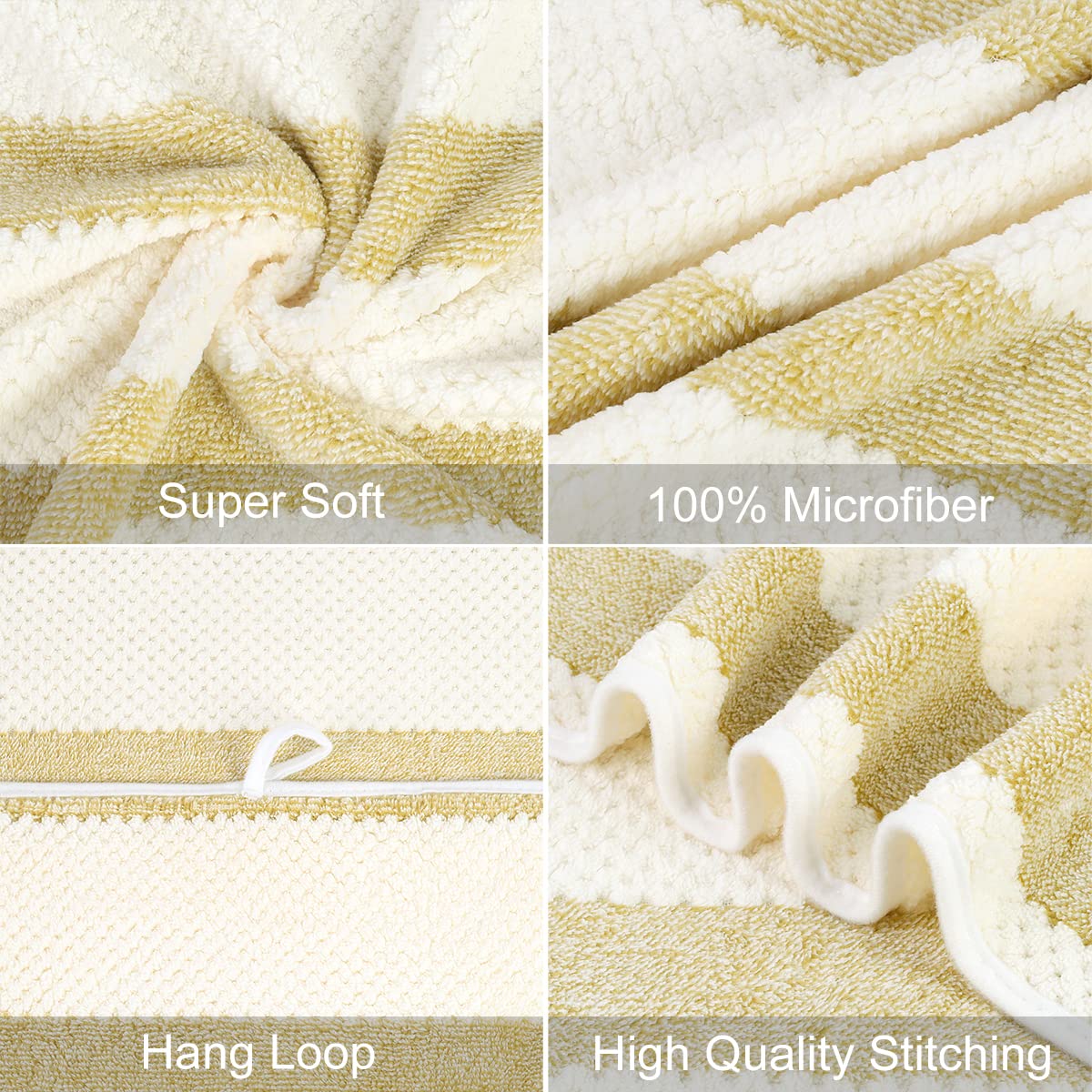 JML Microfiber Bath Towels 2-Pack (30x60 Inches) – Super Soft, Fast Drying, Oversized Towels For Gym, Yoga, Beach & Travel, Light Brown - View #8