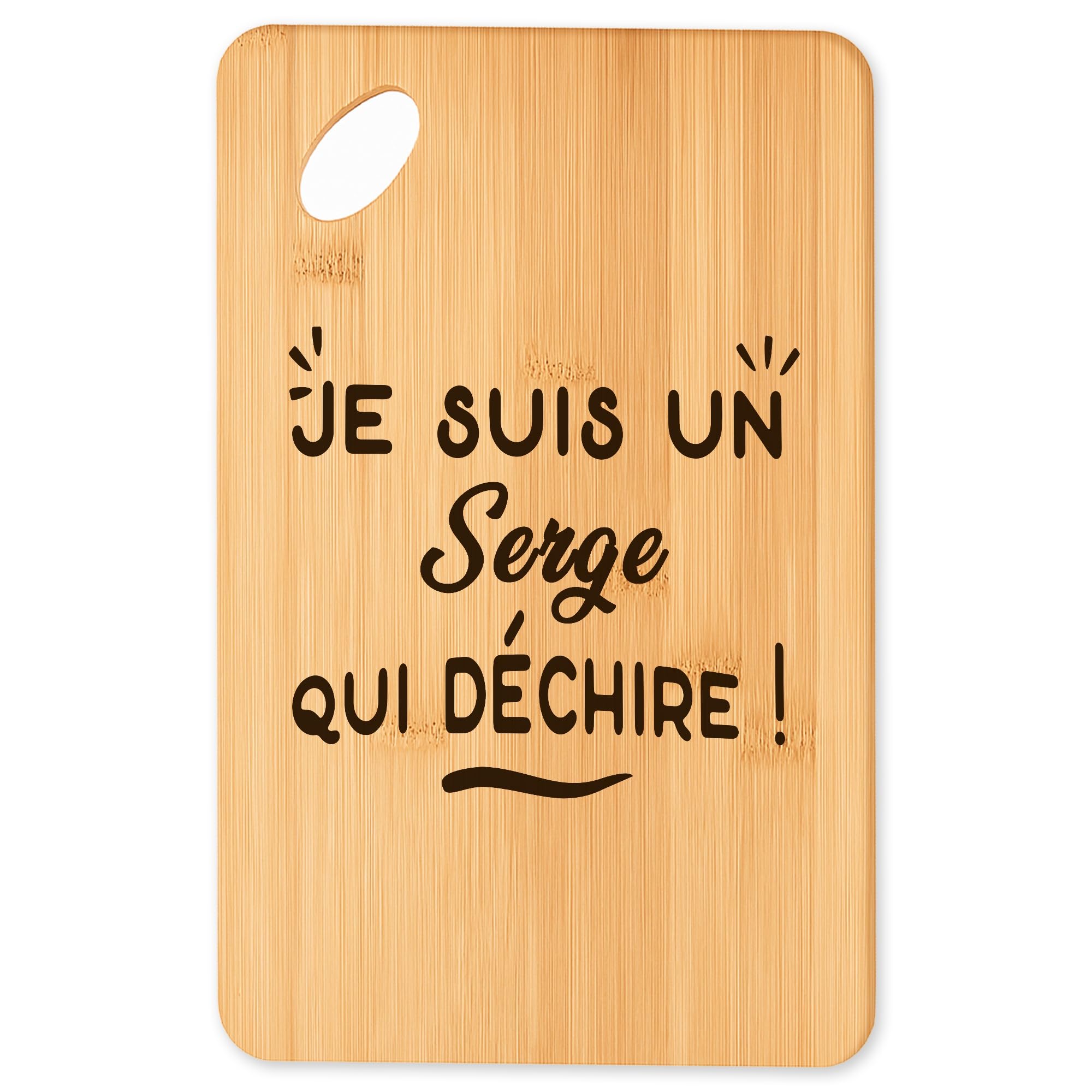 Planche à découper Serge en bambou, plateau apéro d'exception cuisine