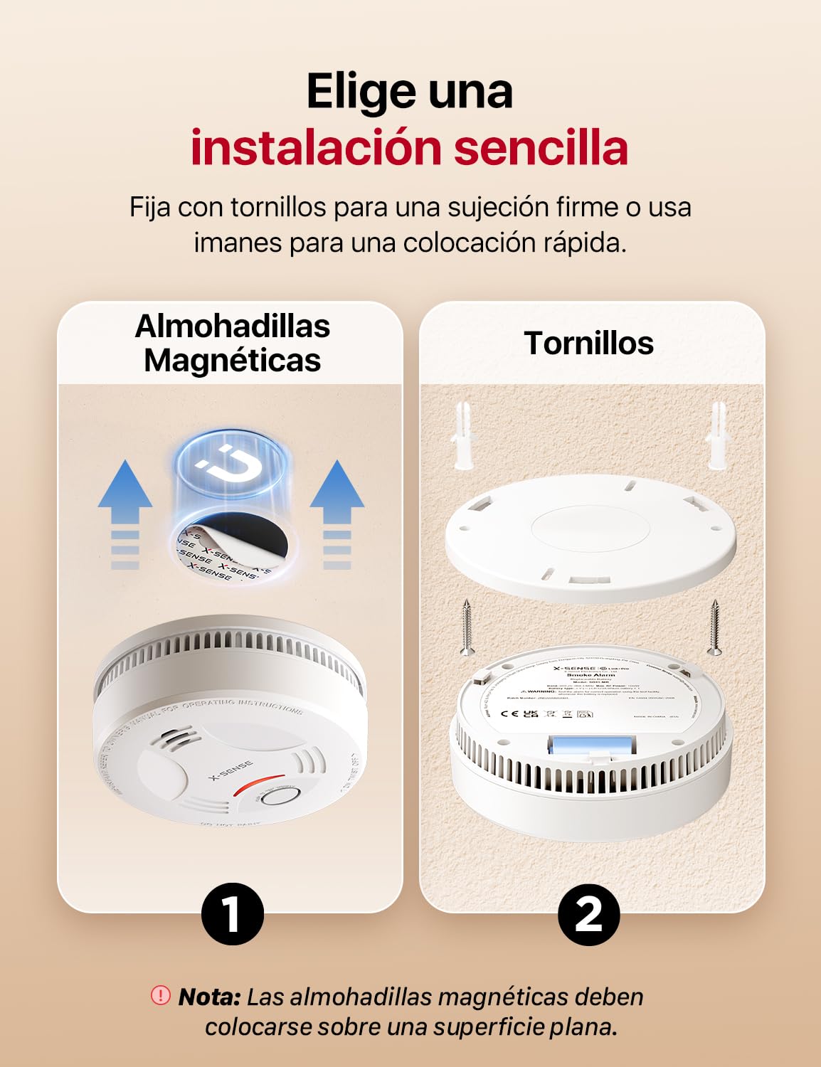 X-Sense - Detector de humo conectado con estación SBS50, alarma contra incendios inalámbrica interconectada, sistema de seguridad para el hogar, compatible con la aplicación X-Sense, SD11-MR31