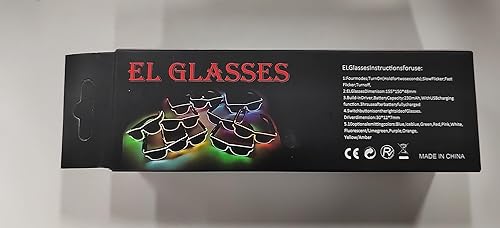 Miniatura 9 de Gafas de luz inalámbrica, 3 modos, LED luminosas, que brillan en la oscuridad, para fiestas, DJ, EDM, Halloween, Navidad