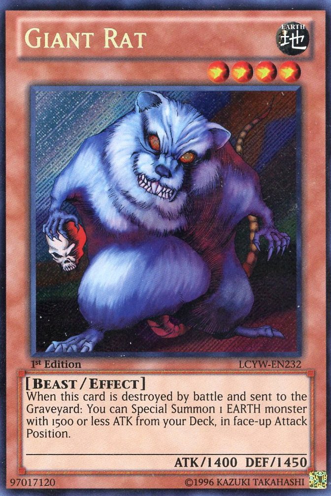 yugioh giant card size Amazon.com: YU-GI-OH! - Giant Rat (LCYW-EN232) - Legendary Collection 3:  Yugi's World - 1st Edition