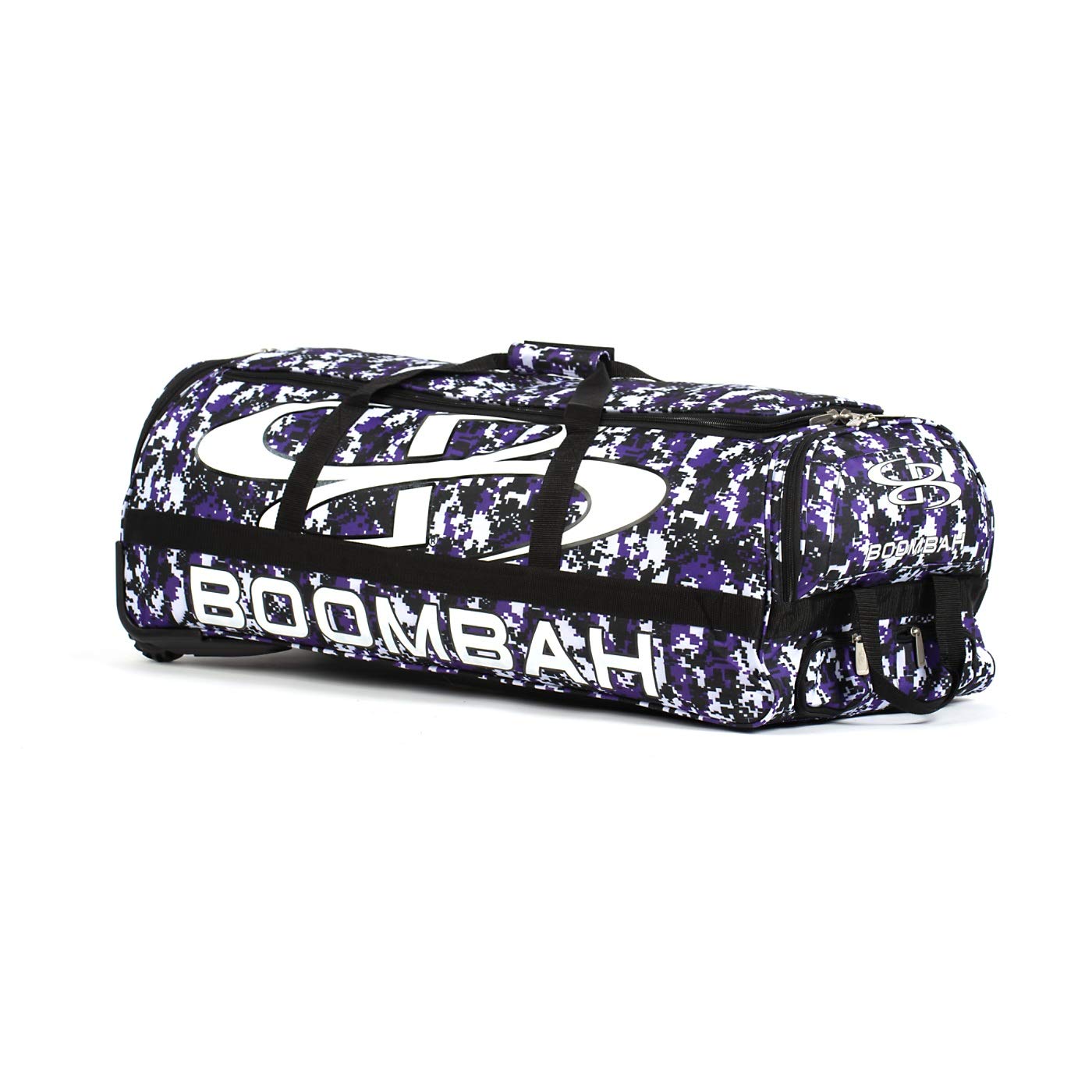 Boombah Brute Camo Rolling Baseball/Softball Bat Bag - 35" x 15" x 12-1/2" - Multiple Color Options - Holds 4 Bats and Room for Gear - Wheeled Bag