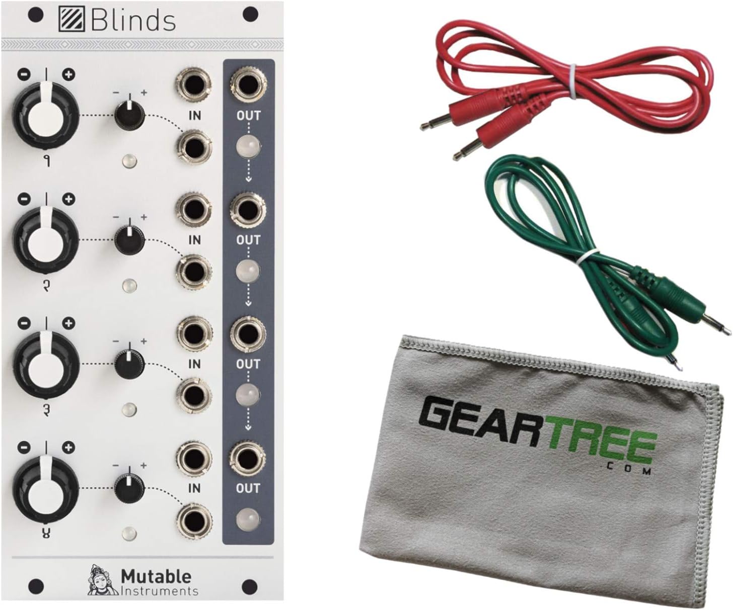 Mutable Instruments Blinds Quad VC-Polarizer Eurorack Synth Module w/ 2 Cables a