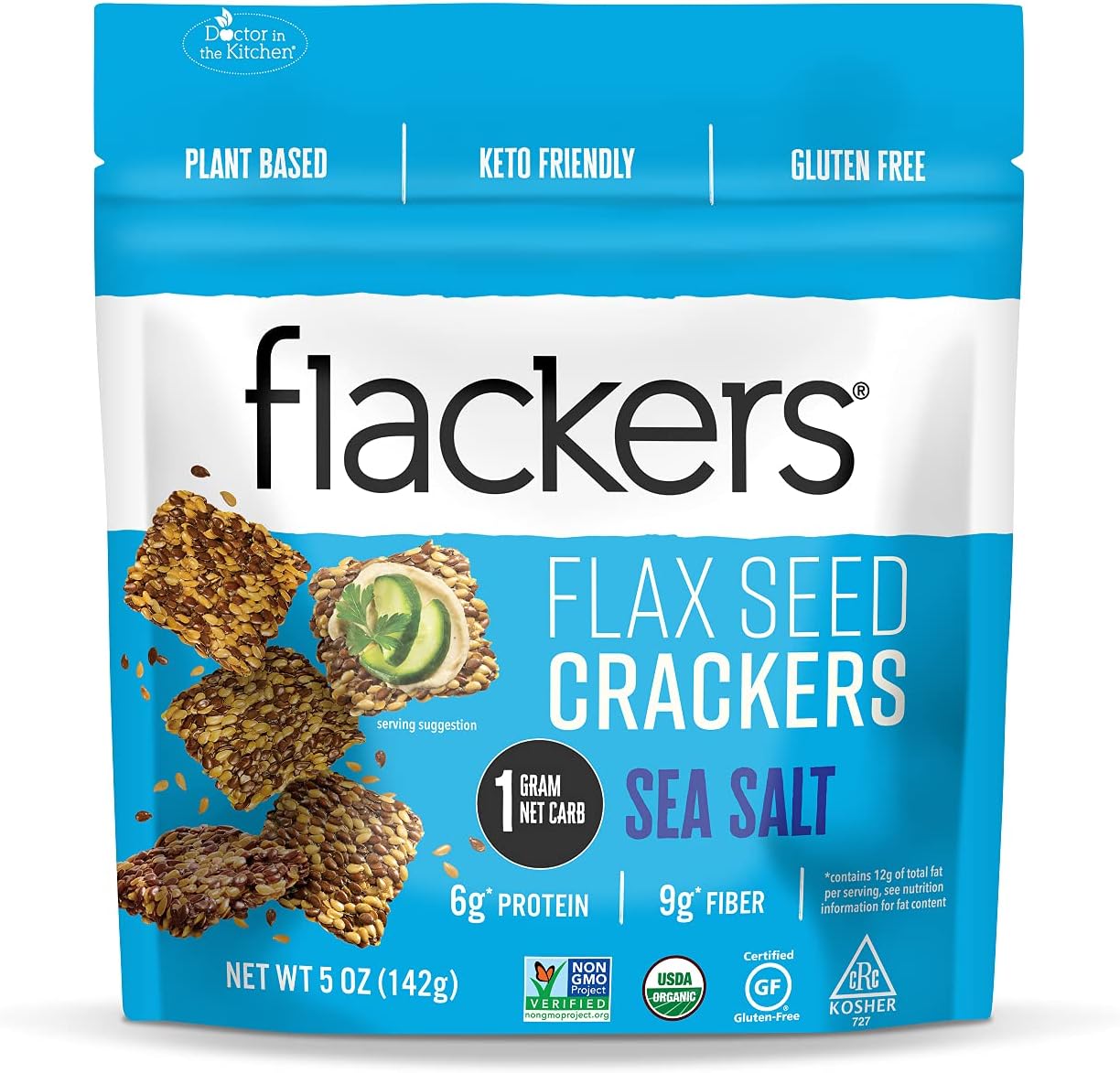 Doctor In The Kitchen Cracker Sea Salt Flackers 5 Oz
