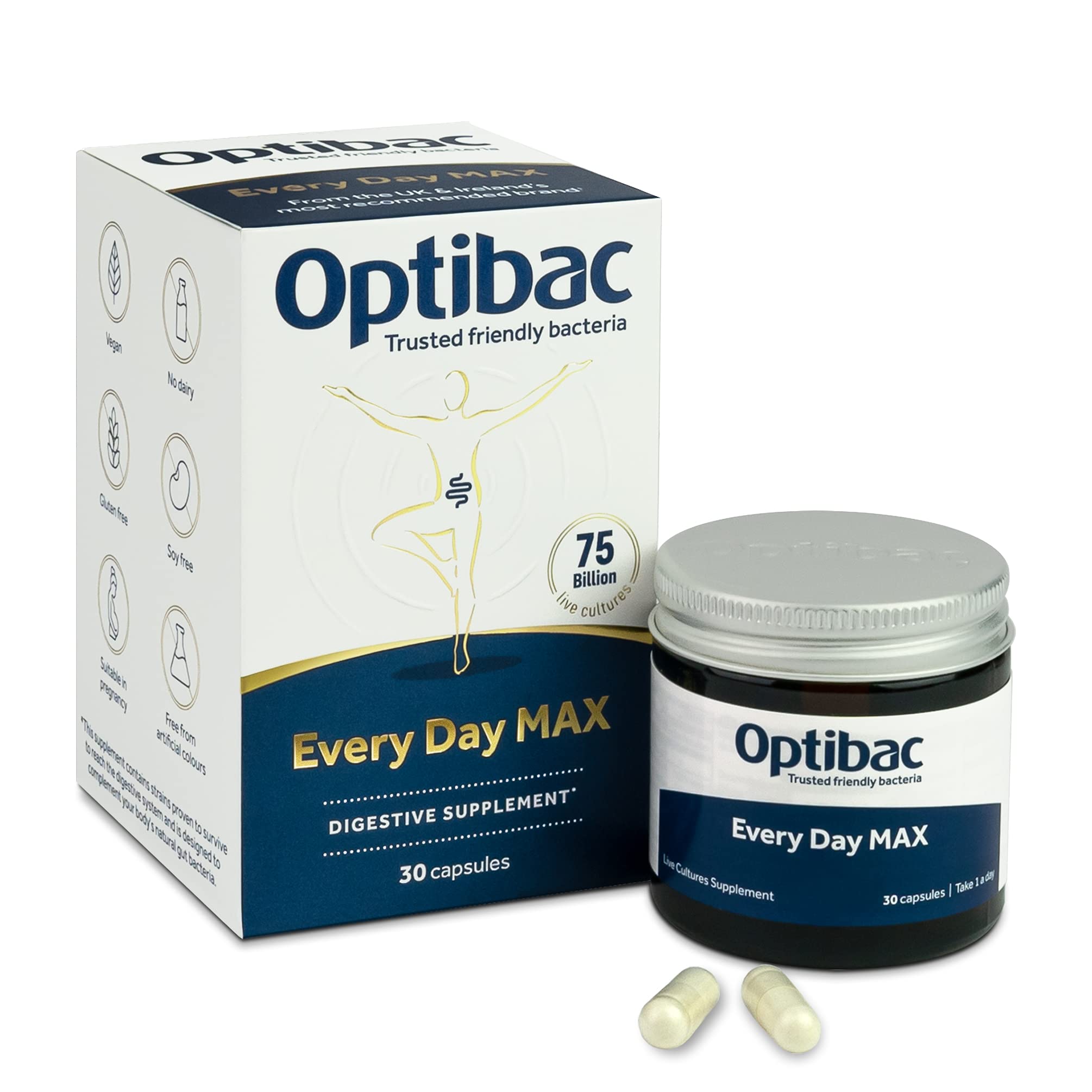 Optibac Probiotics Every Day MAX Advanced Maximum Strength Vegan