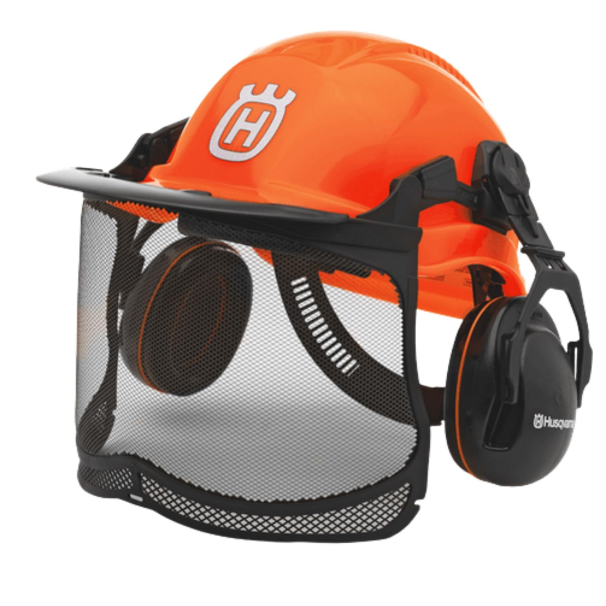 Husqvarna Functional Pro 590348402 Casque de protection forestière avec protection auditive et visière UltraVision Suspension 6 points Casque de protection ergonomique pour travaux forestiers
