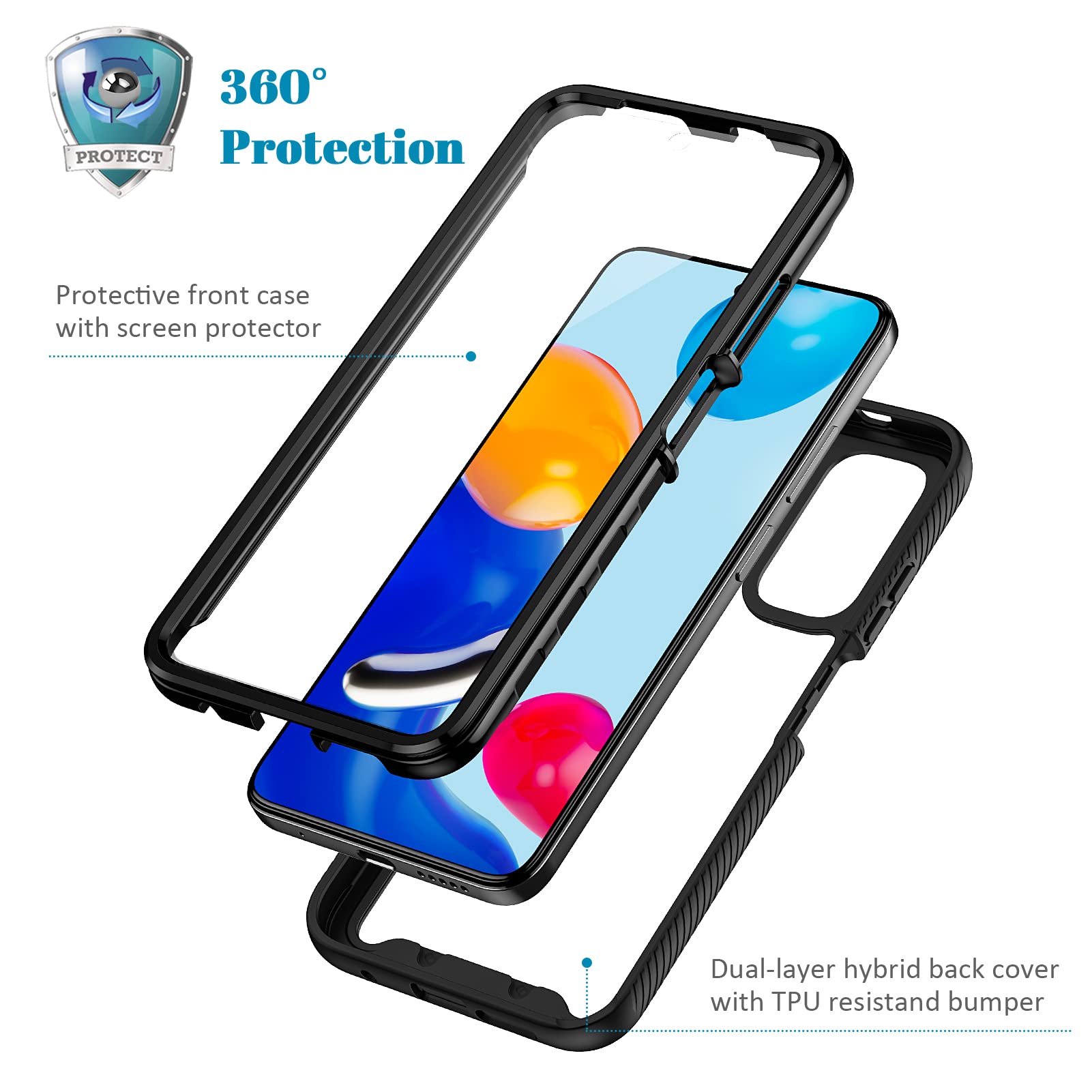Cover per Xiaomi Redmi Note 11S/Redmi Note 11 4G con Cordino per