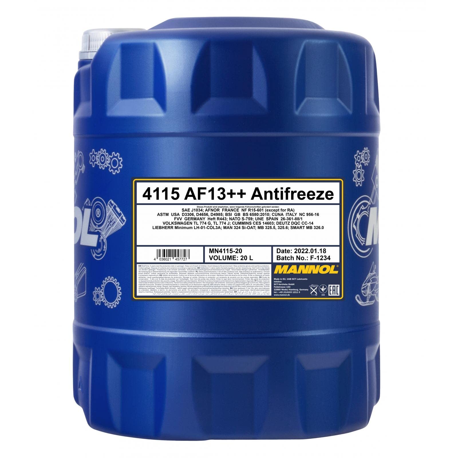 MANNOL MN4115-20 Anticongelante 20L Rojo