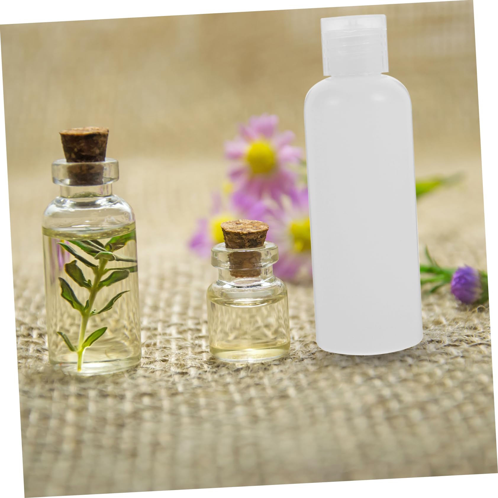 Healeved 50 Pezzi Flaconi da Viaggio in Pe Bianco 100ml, Contenitori Vuoti Compatti di Perdite per Lozione, Casa e Viaggio