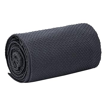 Aztu Microfiber Yoga Towel Skin-Friendly Sweat-Absorbent Anti-Skid Hine Washable Yoga Classes Towel with Carry Bag